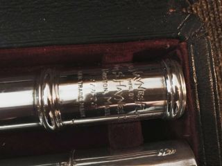 Vintage 1951 William S.  Haynes Co.  Solid Silver French Model Flute 4