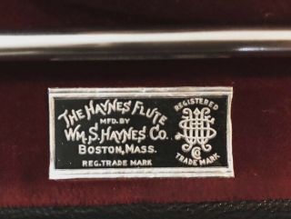 Vintage 1951 William S.  Haynes Co.  Solid Silver French Model Flute 5