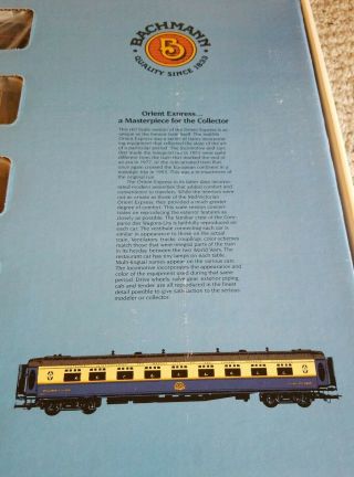 VINTAGE BACHMANN HO SCALE ORIENT EXPRESS TRAIN SET 40 - 0185 IN PACKAGE 5
