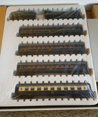 VINTAGE BACHMANN HO SCALE ORIENT EXPRESS TRAIN SET 40 - 0185 IN PACKAGE 8