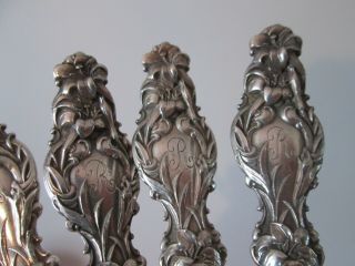 7 - LILY 1902 - WHITING - STERLING - 5 1/4 in ICE CREAM SPOONS 6 toz 4