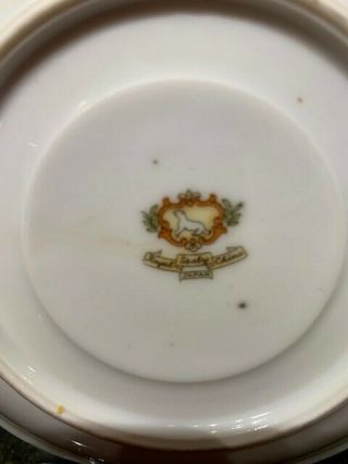Royal Sealy China Japan Blue w/ Roses Teacup And Saucer with Gold Trim 2