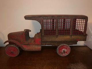 Antique 1920’s Buddy L Railway Express Screen Side Truck 26 Inch Nr