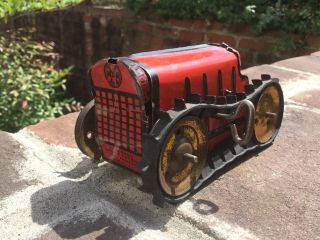 Vintage Marx Wind Up Tin Toy Tractor,
