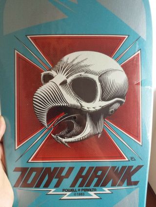 Powell Peralta Tony Hawk Chicken Skull XT Vintage NOS OG Skateboard Deck Claw 3