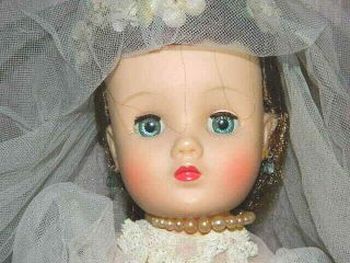 Htf Vtg Madame Alexander Elise Bride Doll - - Late 50 