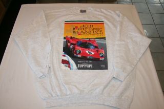 Vtg Ferrari 512 Sweatshirt NWT 2004 Monterey Rolex 330 Laguna Seca 2XL F1 2