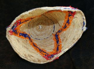 Old or Antique Nez Perce or Yakima Native American Ceremonial Hat 7 