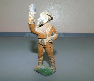 Barclay Manoil Diecast Figure Soldier With Gas Mask And Gun Usa Lead Toys