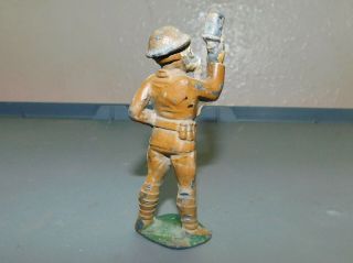 Barclay Manoil Diecast Figure Soldier with Gas Mask and Gun USA Lead Toys 3