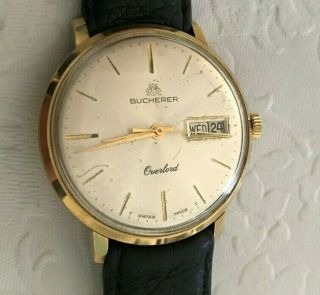 Bucherer Overlord Day Date 18k Solid Yellow Gold Automatic Men 