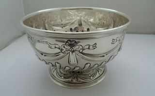 1903 London - Solid Silver - Bowl - Mappin & Webb Ltd - Heavy - 242.  8 Grams