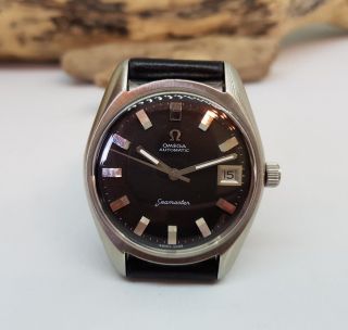 VINTAGE 1970 OMEGA SEAMASTER BLACK DIAL DATE AUTO CAL:565 MAN ' S WATCH 2