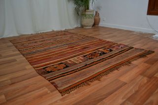 Moroccan Handmade Rug - Vintage Berber - 4 ' 5  x6 ' 6  Bohimean Tribal Antique rug 5