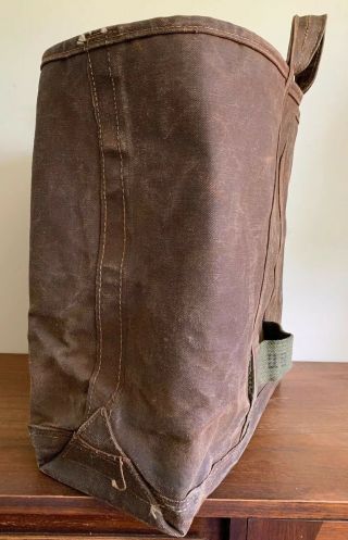 Ultra Rare Collectible WWII US Military LL Bean Boat Tote Heavy Waxed Canvas Bag 10