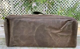 Ultra Rare Collectible WWII US Military LL Bean Boat Tote Heavy Waxed Canvas Bag 12