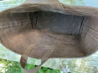 Ultra Rare Collectible WWII US Military LL Bean Boat Tote Heavy Waxed Canvas Bag 6