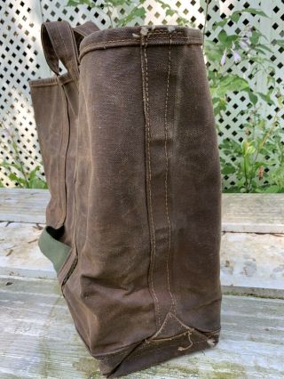 Ultra Rare Collectible WWII US Military LL Bean Boat Tote Heavy Waxed Canvas Bag 8