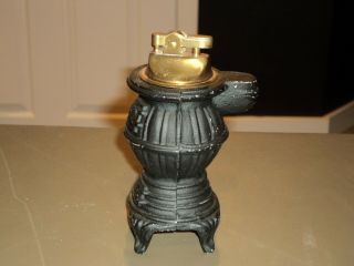Black Metal Mini Pot Belly Stove Cast Iron Cigarette Lighter Vintage Victorian 3