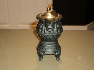 Black Metal Mini Pot Belly Stove Cast Iron Cigarette Lighter Vintage Victorian 4