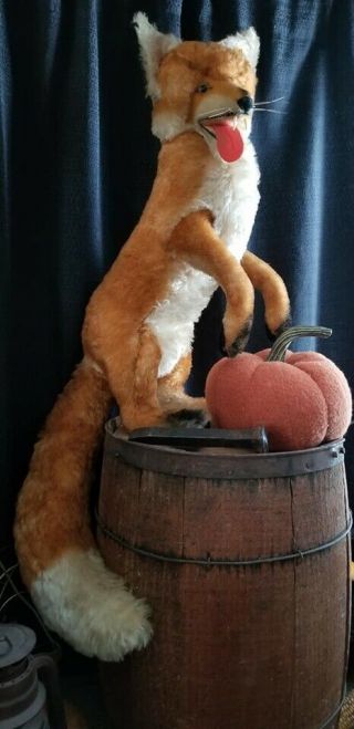 Late 1950’s Studio Steiff Standing Red Fox Rare Very Life Size