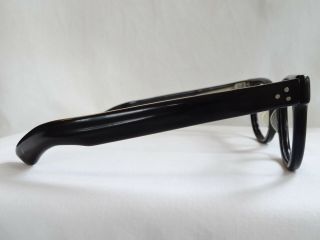 True Vintage oTe Tart Opt FDR Black Wide Hornrim 1960 ' s Eyeglass Frames 48/24 3