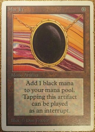 Mtg Unlimited Mox Jet Power 9 Magic The Gathering Played