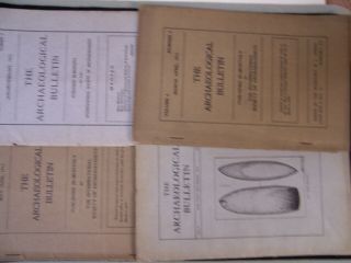 4 Rare Copies Of The 1915 " Archaeological Bulletin " From The David Stilp Library
