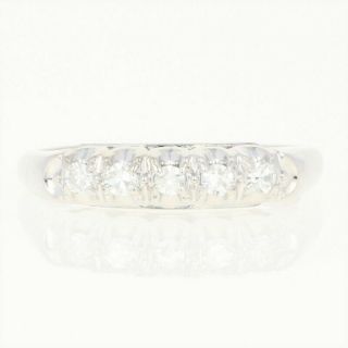 Vintage Diamond Wedding Band - 14k Gold Anniversary Ring Single Cut.  15ctw