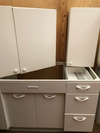 Geneva White Retro Vintage steel kitchen cabinets 3