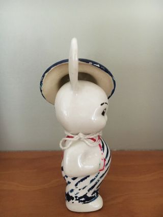 Antique Vintage Americana White Ceramic Rabbit - Possibly 1940 ' s / 1950 ' s 2