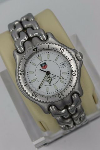 Tag Heuer WG1112.  BA0423 Watch Men ' s SEL SS $1500 Link S/EL White Crystal 4