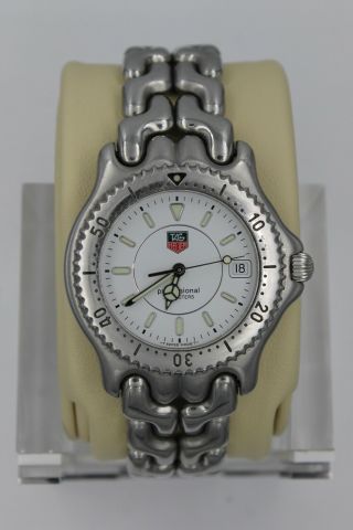 Tag Heuer WG1112.  BA0423 Watch Men ' s SEL SS $1500 Link S/EL White Crystal 7