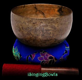 Antique Singing Bowl Thado 6 7/8 ",  Ca.  18th Century,  G3 & D5.  Mp3
