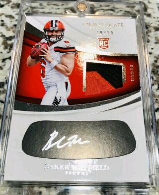 2018 Immaculate Baker Mayfield Eye Black Patch Rookie Auto 10/20 Ultra Rare 