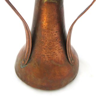 Stickley Brothers Hammered Copper Vase Arts & Crafts Antique 10