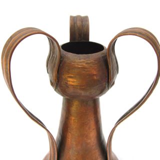 Stickley Brothers Hammered Copper Vase Arts & Crafts Antique 11