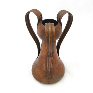 Stickley Brothers Hammered Copper Vase Arts & Crafts Antique 2