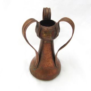 Stickley Brothers Hammered Copper Vase Arts & Crafts Antique 5
