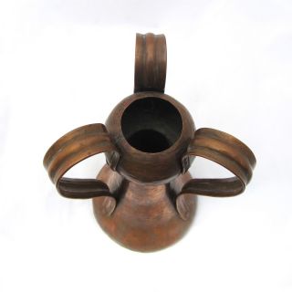 Stickley Brothers Hammered Copper Vase Arts & Crafts Antique 7