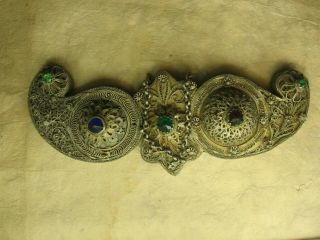 Antique Ottoman Silver Filigree Belt Buckle