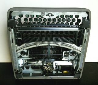 Vintage Smith Corona Silent Portable Gray Typewriter With Case 1950 ' s 1953 6