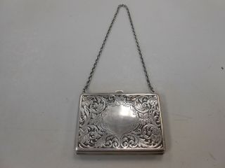 Antique Victorian Era Sterling Silver Filigree Calling Card Case 80,  Grams