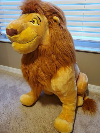 Very Rare Large Disney Lion King Sitting Mufasa Stuffed Animal Plush Nwt
