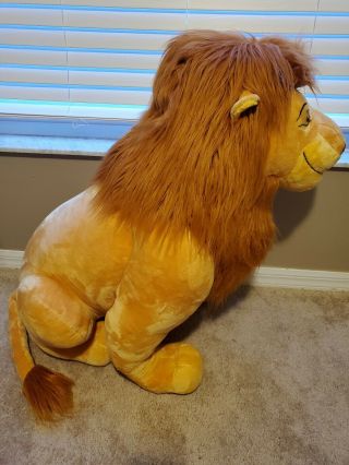 VERY RARE Large Disney Lion King Sitting Mufasa Stuffed Animal Plush NWT 2