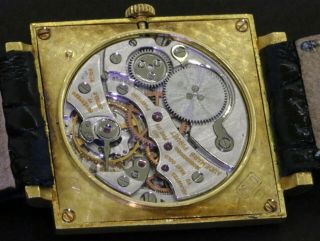 Audemars Piguet vintage 18K gold elegant square mechanical men ' s watch 5