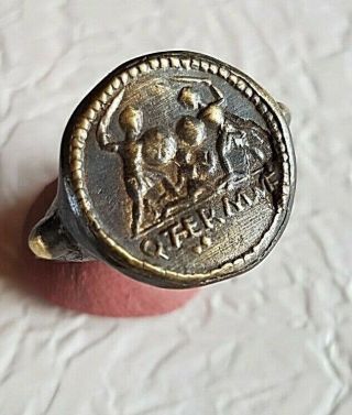 Ancient Bronz Ring - Vintage - Antique Roman - Bronze - Rare Legio