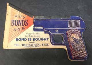 WWII Buy War Bond Counter Bank Advertisement,  Crandury,  NJ,  NR 2