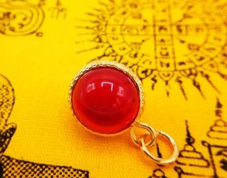 Rare Crystal 0 - Shape Gems Holy Stone Naga Eye Leklai Thai Amulet Power Red Blood