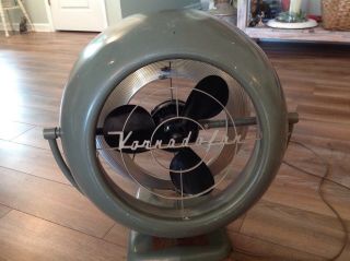Vintage 12d1 Vornado Fan / Industrial Design With Script Grill/3 Speed